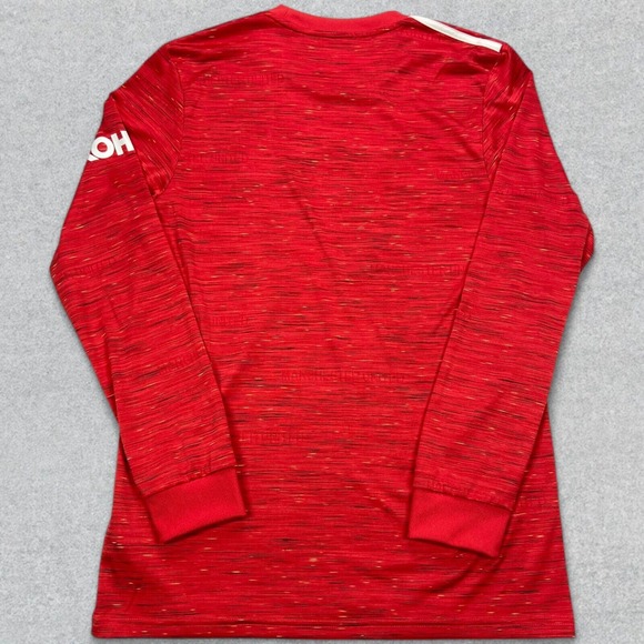 Adidas Shirt Men's M Red Manchester United Soccer Long Sleeve Jersey Aeroready - Picture 9 of 13